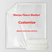 customized warm fleece blanket 3d printed personalized sherpa throw blankets kids adult bed sofa cover bedspread dropshipping