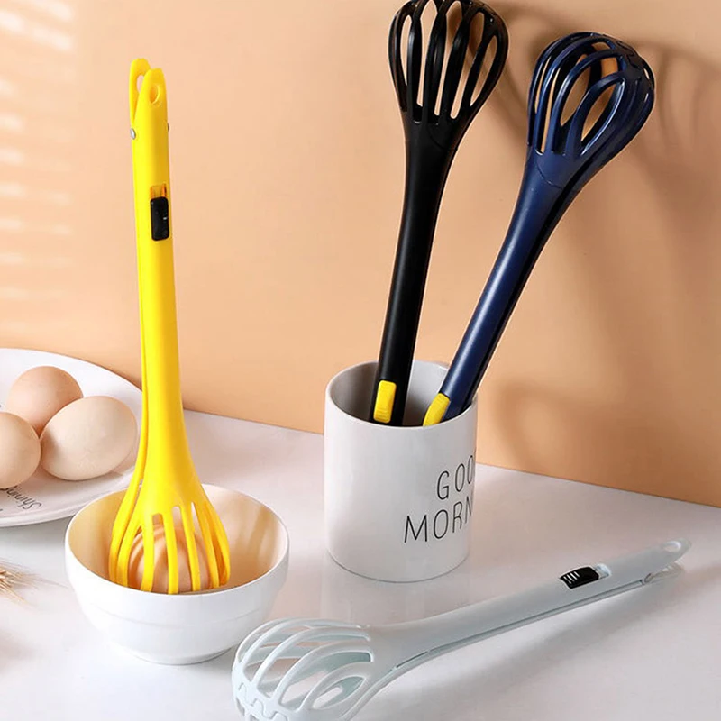 

3 In 1 Egg Beater Mixer Food Clip Hand Baking Tools Cream Whisk Food Bread Clip Pasta Clip Grab Spoon Manual Utensil