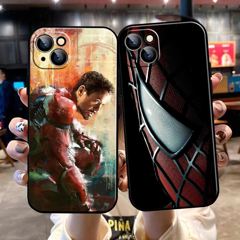 

Marvel Avengers For Apple iPhone 13 12 11 Pro Max 13 12 Mini 5 5s 6 6S 7 8 Plus SE2020 X XR XS Max Phone Case Liquid Silicon