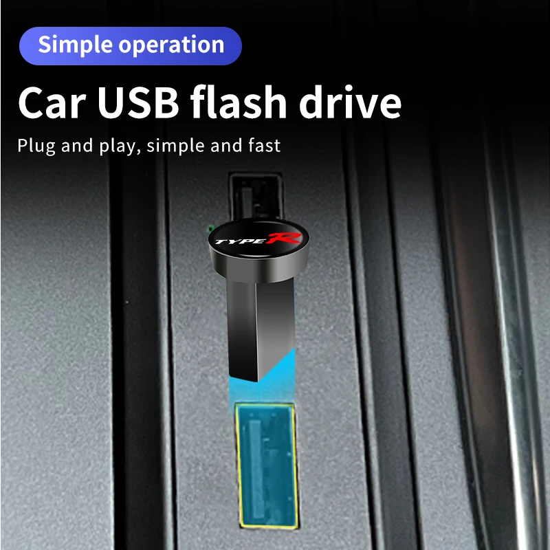 Автомобильный USB-накопитель 16 ГБ 32 64 устройство памяти для Honda TypeR Civic Fit Jazz Accord CRV BRV