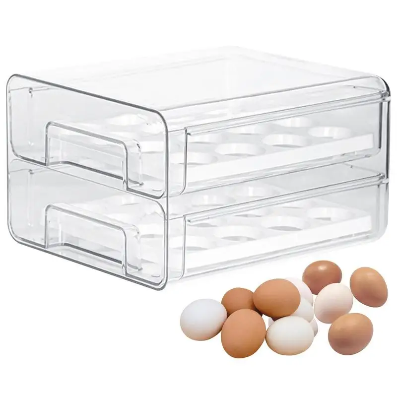 

Fridge Drawer Organizer Clear Refrigerator Organizer And Storage Bins Drawer Storage Organizer To Keep Eggs Vegetables Fruits