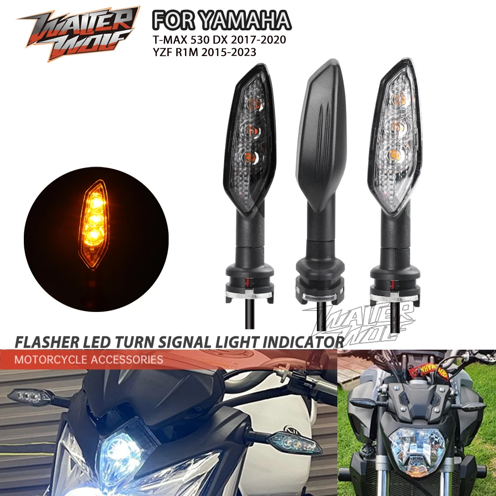 

Rear LED Turn Signal Light Indicator For YAMAHA YZF R1 R6 YZFR1M YZFR1S TMAX 530 DX SX Motorcycle Flasher Lamp YZFR6 YZFR1