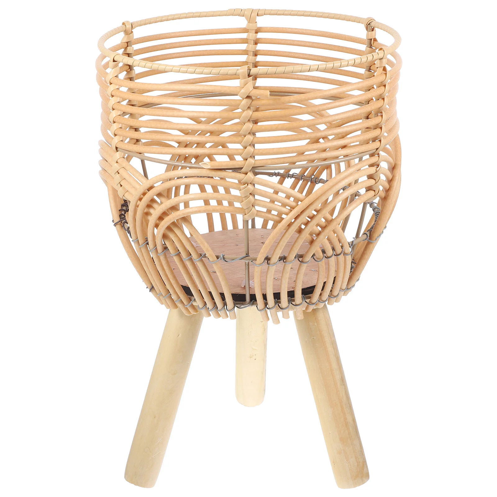 

Storage Basket Plants Pots Indoor Stand Simple Flowerpot Rack Bamboo Home Supplies