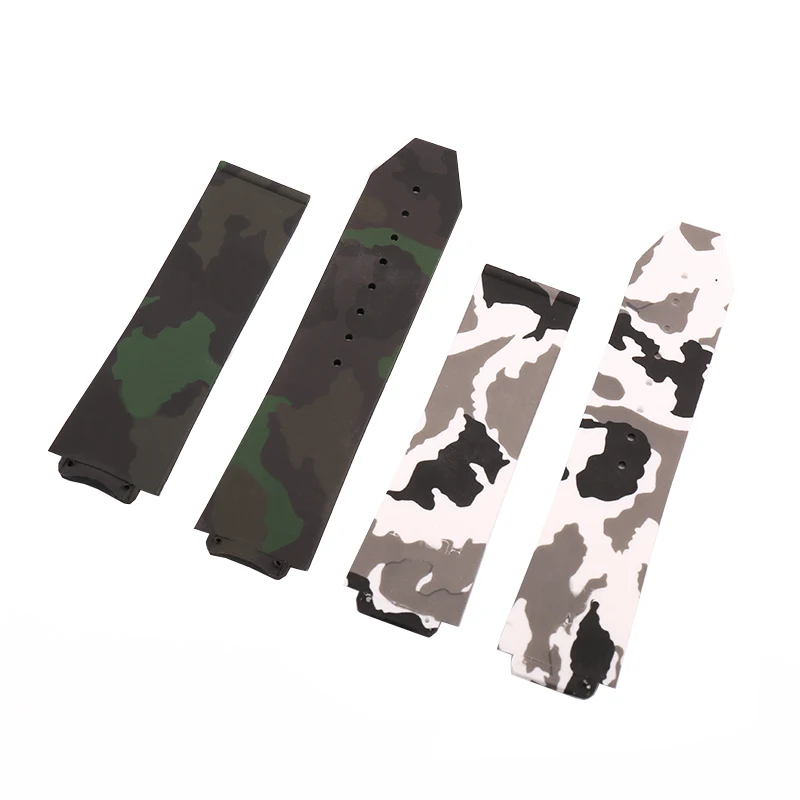 Watch accessories for Hublot silicone camo strap Big Bang series waterproof rubber wristband 25*17mm unisex