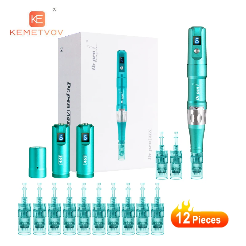 

Dr. Pen Ultima A6S Electric Care Machine 10PCS Needles Professional Microneedling pen Electric Auto Derma Pen Skin Care Tool