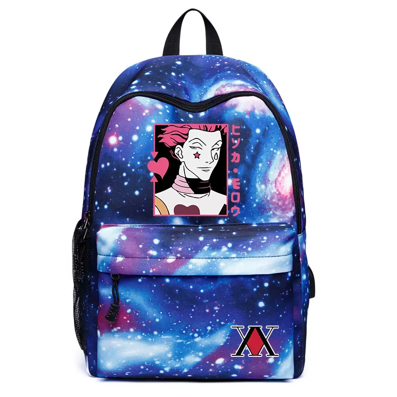 

Рюкзак для девочек Hunter X Hunter, забавные школьные ранцы для подростков с галактикой, подарок на день рождения, рюкзаки с аниме для поклонников