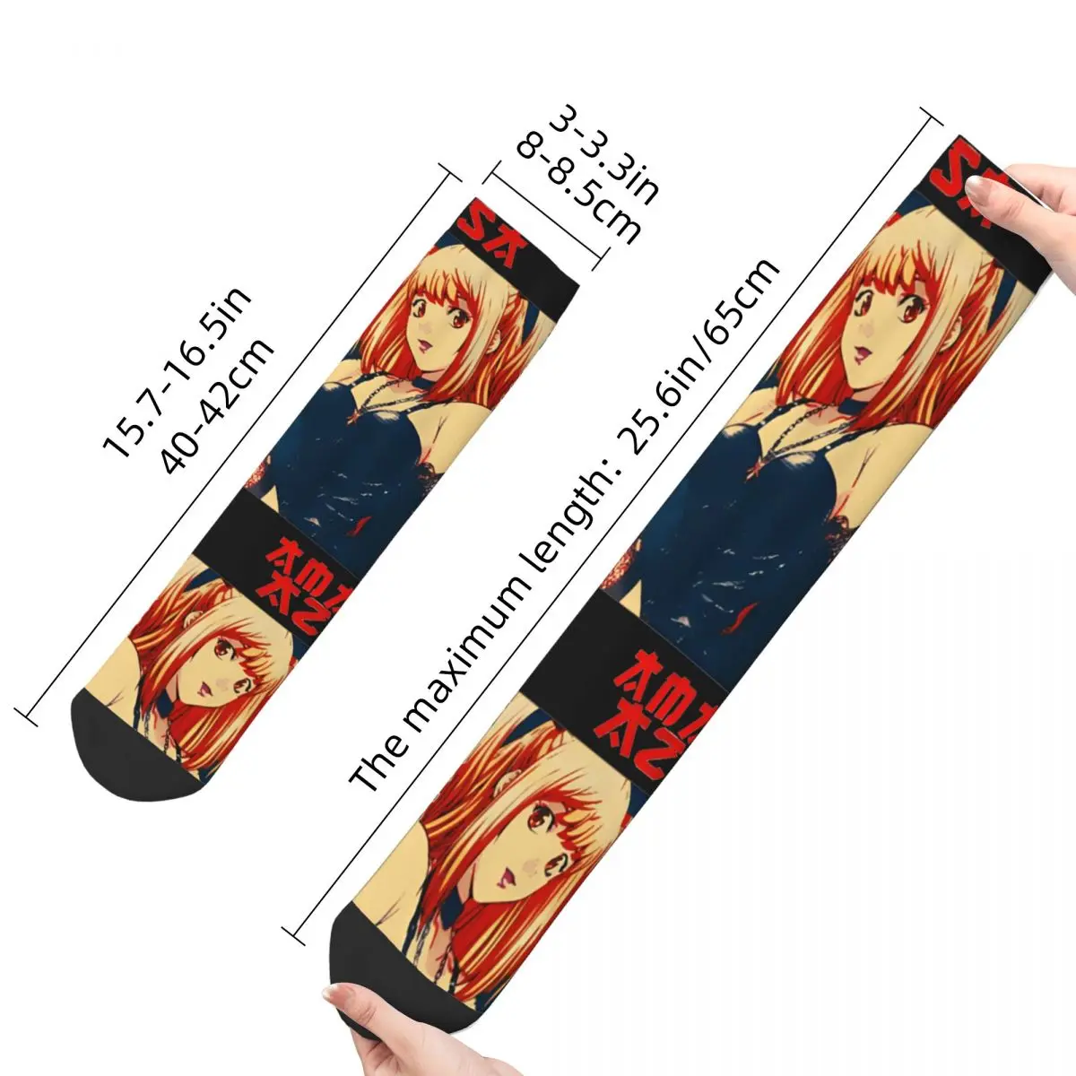 Female Male Sexy Misa Amane Death Note Socks Cotton Funny Happy Socks Hip Hop Merch Middle TubeSocks Best Gift images - 6