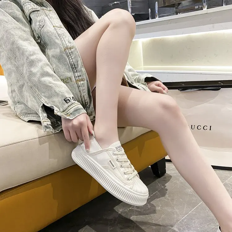 

Новинка Весна 2023, женская обувь, резиновая обувь, туфли на плоской подошве с перекрестными ремешками