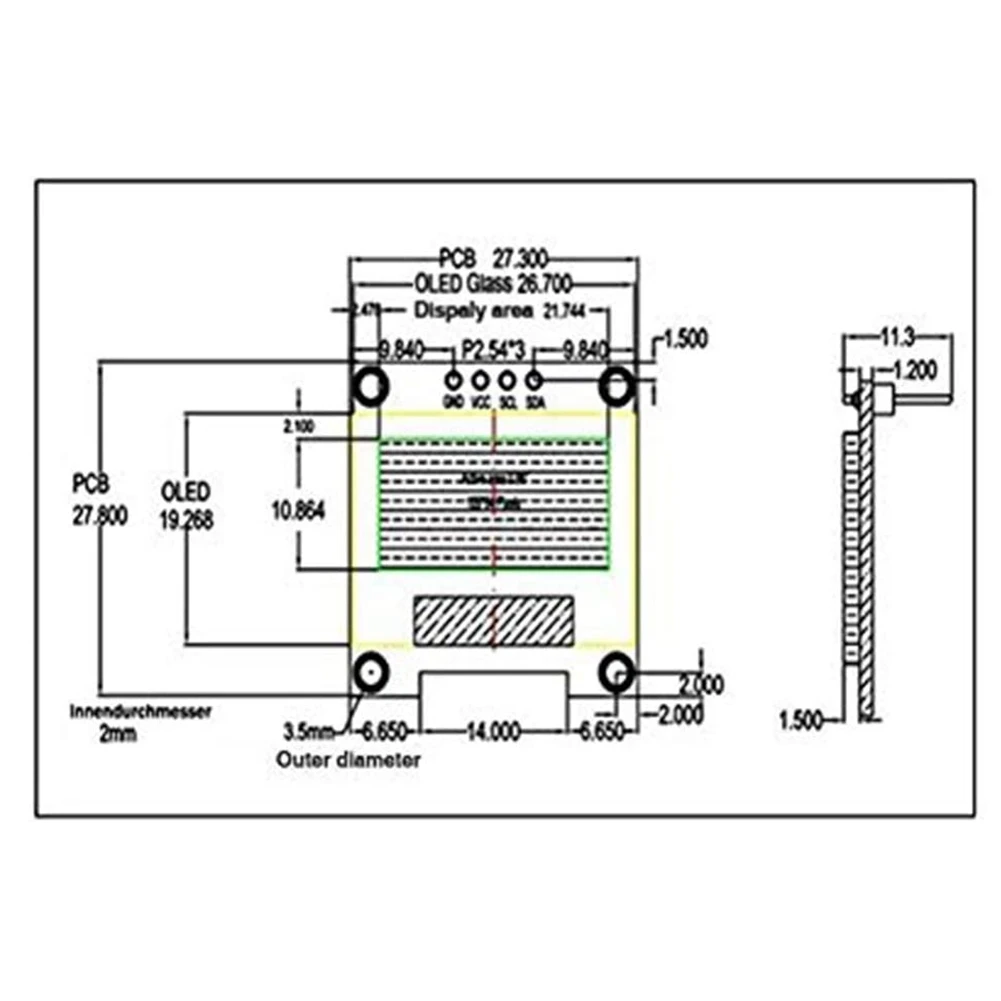 5PCS 0.96 Inch 4-Pin I2C IIC Communication 128X64 OLED Display Module Blue | Компьютеры и офис