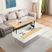 lift top coffee table with hidden storage compartment solid wooden modern pop up storage for home living room reception room