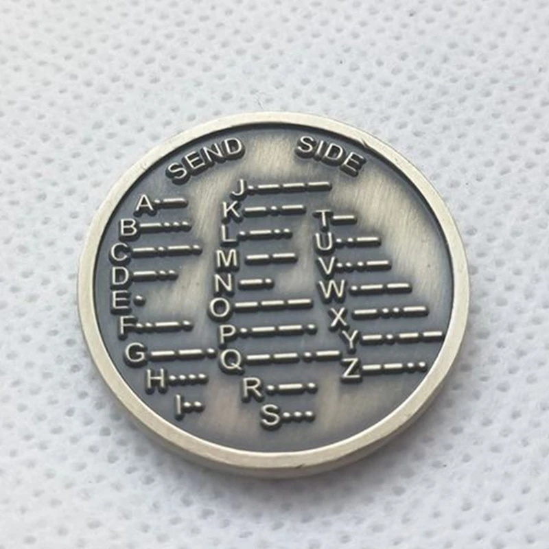 

CW Morse Code Commemorative Coins CW Training Coin Morse Code Training Coin For Novice Radio Enthusiasts