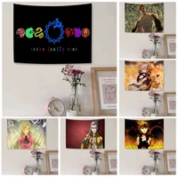 seven deadly sins cartoon tapestry hanging tarot hippie wall rugs dorm japanese tapestry