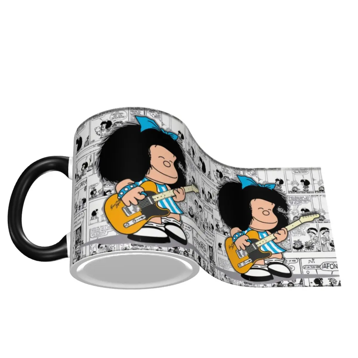 Фото Кружки M-Mafalda Kawaii в винтажном стиле с комиксами и мультфильмами, керамические, для молока, чая и кофе, DIY №3