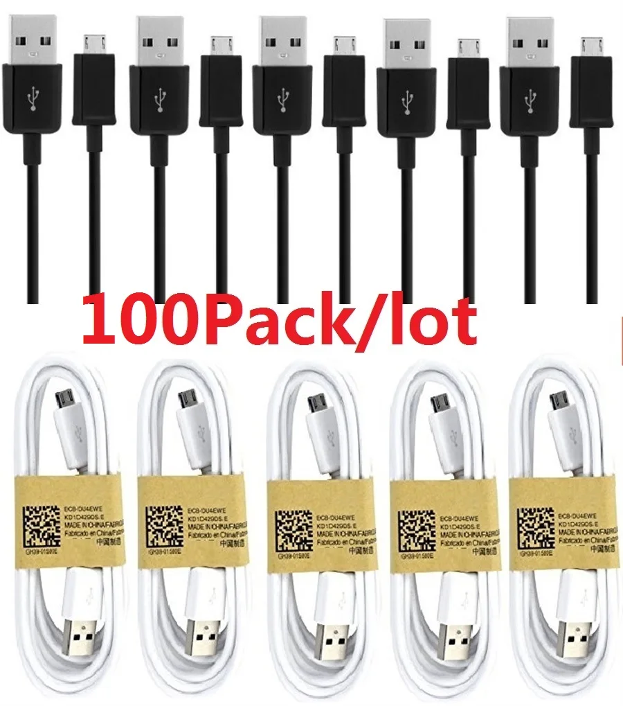 

100 шт./лот Micro USB зарядный кабель, Универсальный зарядный шнур для телефона Android, шнур для Samsung S4 S5 S6 S7 Htc lg xiaomi huawei