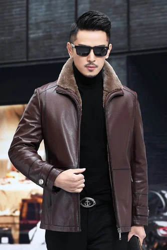 

Утолщенная теплая куртка из овечьей кожи для повседневного ношения, мужское пальто из натурального меха Chaquetas FC