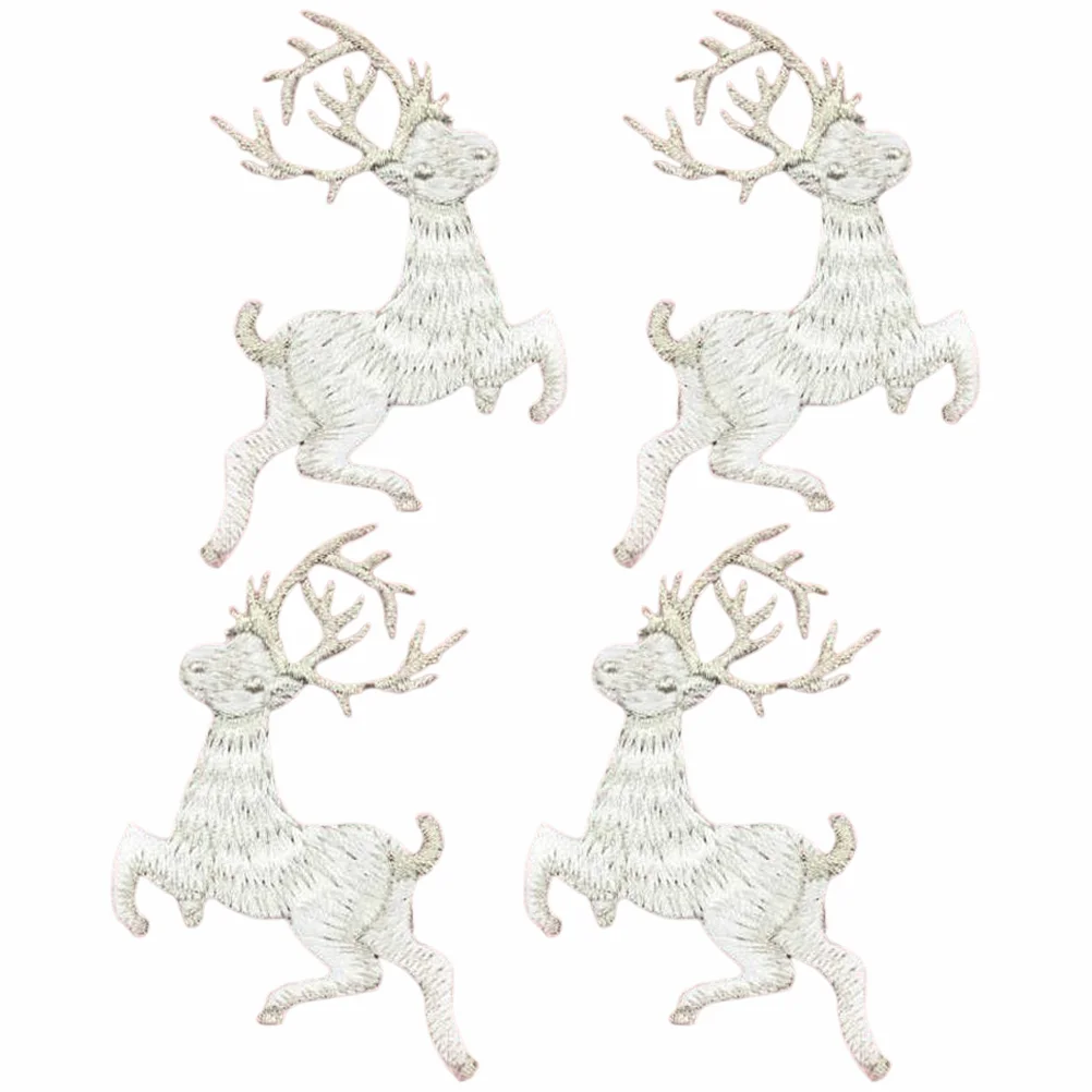 

Patch Embroidery Deerclothing Cloth Christmasapplique Sew Diy Repair Stickers Embroidered Sticker Dress Iron Party Festival