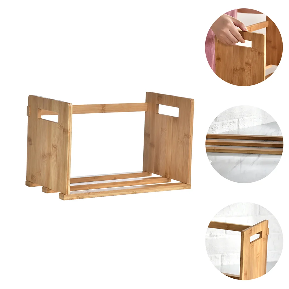 

Книжная полка, стеллаж для хранения, расширяемый книжный наконечник, Регулируемый Настольный выдвижной контейнер из бамбука, студенческий деревянный