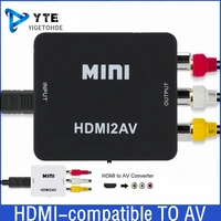 hdmi compatible to rca converter avcvsb lr video box hd 1080p 19201080 60hz hdmi2av support ntsc pal output hdmitoav