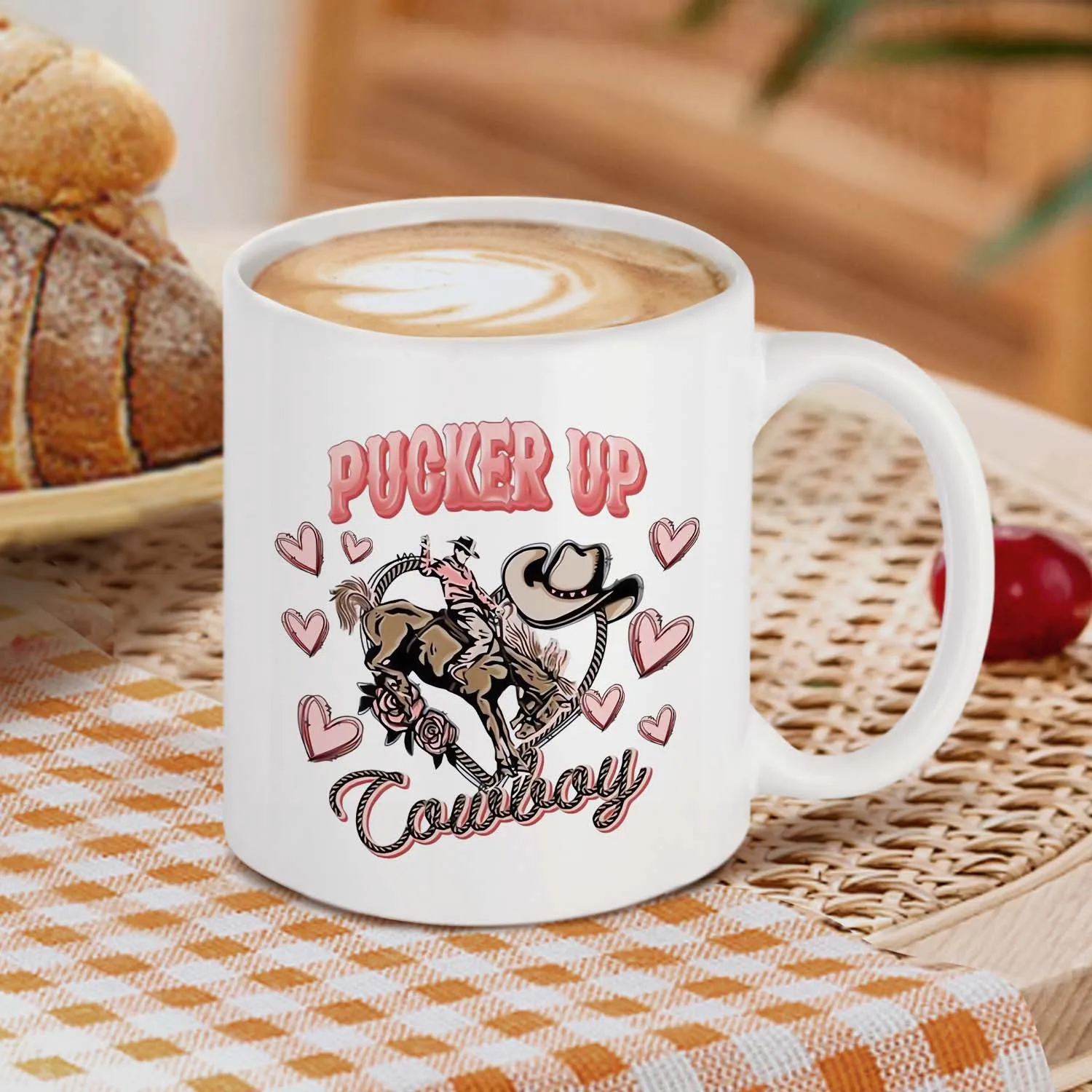 Керамическая Кофейная Кружка Pucker Up Love Knight 11 Унций Ручная Универсальная Посуда