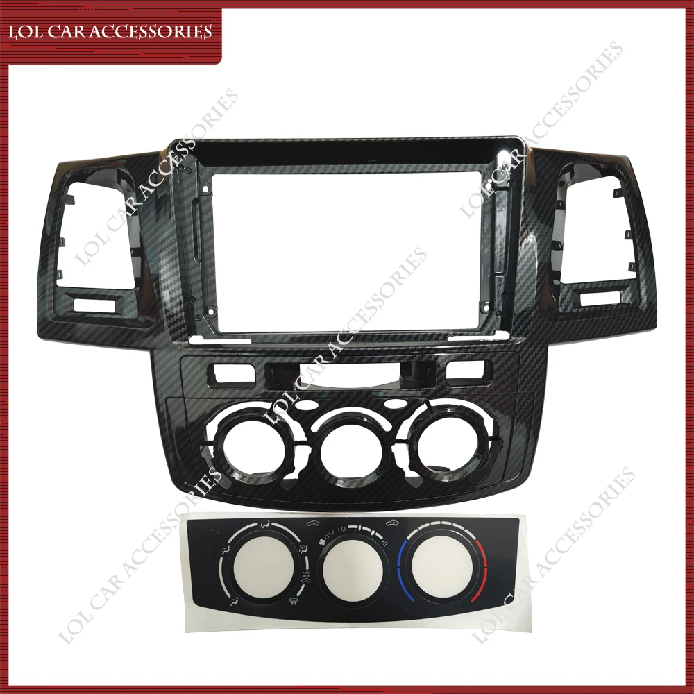 

9-дюймовый карбоновый вид для Toyota Fortuner Hilux Vigo 2009-2015, автомобильное радио, Android, стерео GPS, 2 Din, головное устройство, лицевая панель, крышка