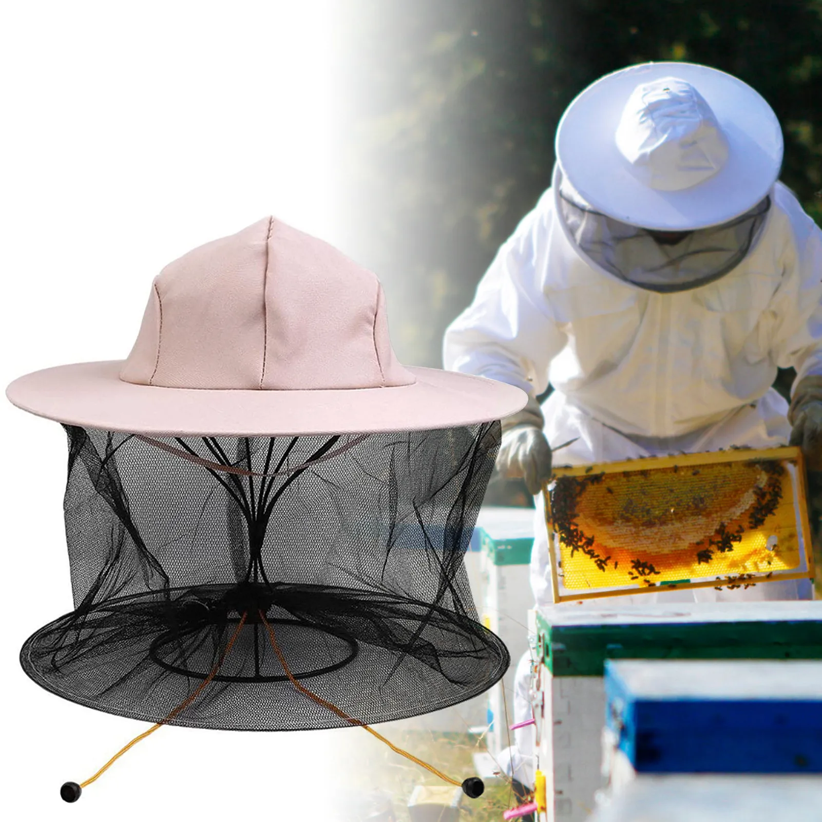 

Professional Veil Beekeeping Hat Breathable Cover Face Anti-bee Netting Professional Bee Keeping Supplies Outdoor For Unisex