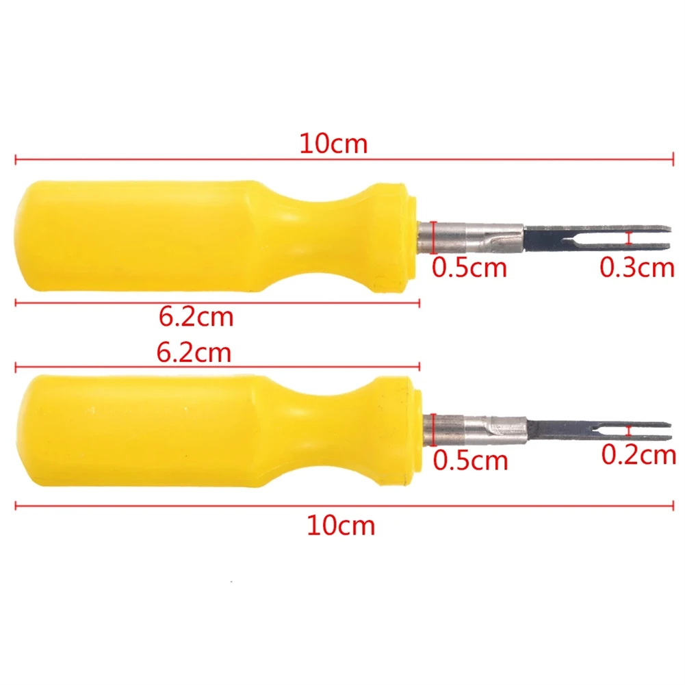 

Extractor Car Terminal Removal Tool Repair Release Pin Stianless Steel Yellow 2 Pcs Assemble Crimp Connector Pin