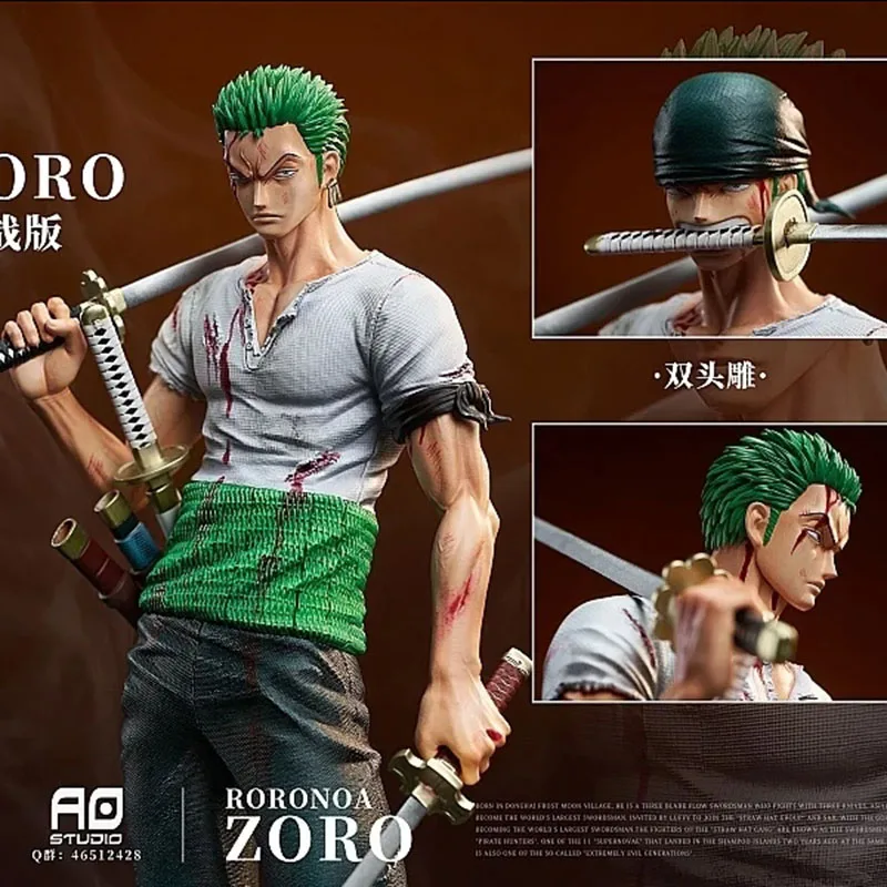 

One Piece Roronoa Zoro Action Figure Blood Battle Zoro 22cm Figurine Anime Model Pvc Statue Dolls Room Decora Ornament Toys