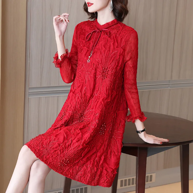 

Pregnant women's autumn new dress bottoming skirt one