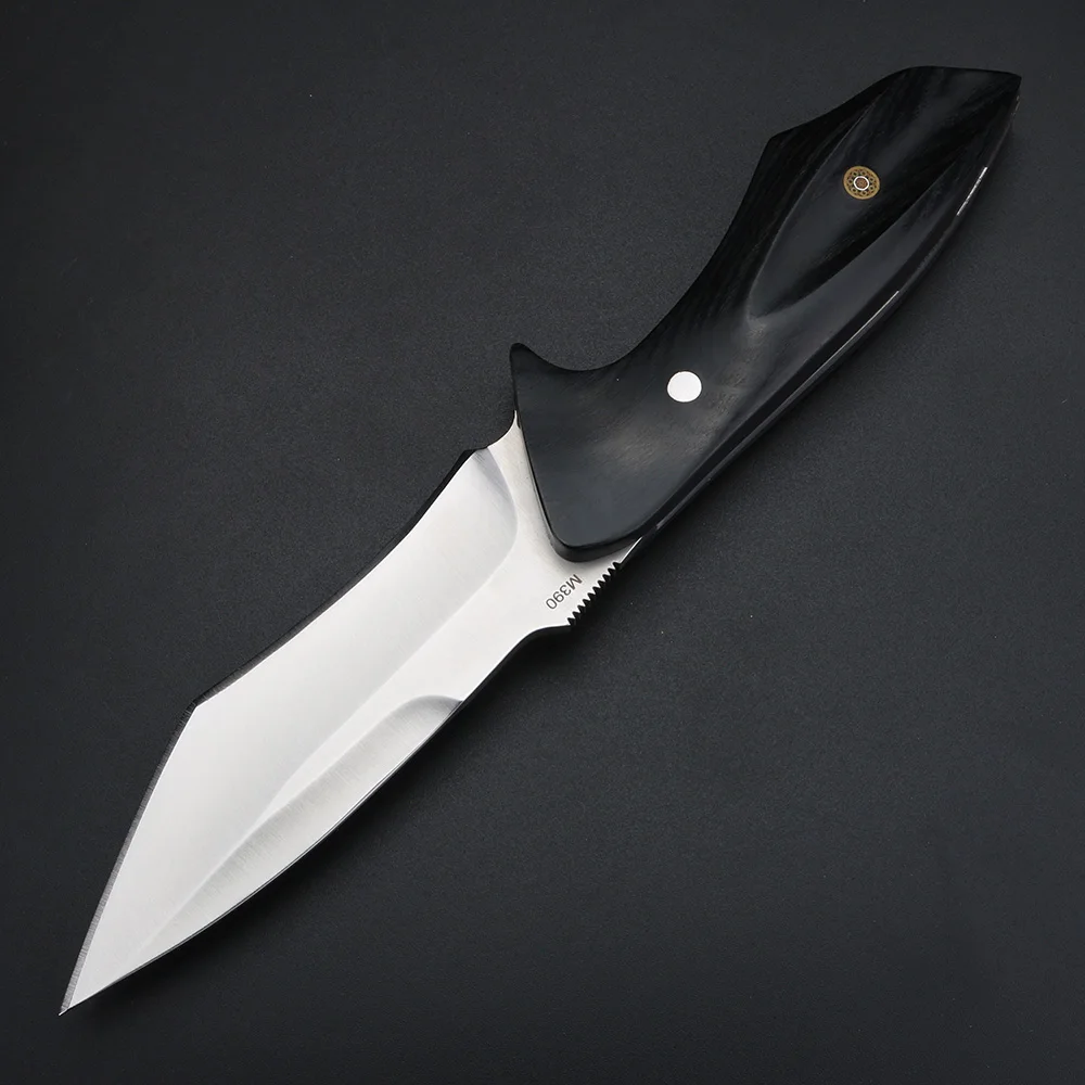 Уличный нож с деревянной ручкой кинжал высокой твердости стальной для кемпинга и