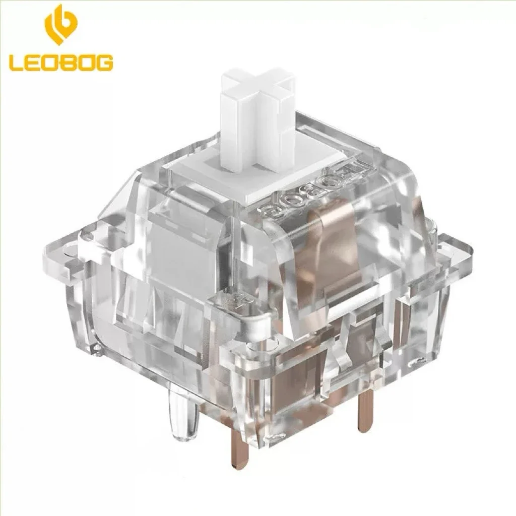 Фото Переключатель LEOBOG Ice Soul для механической клавиатуры, тактильная мощность, 5 контактов, RGB, прозрачный, Hi-Fi, фабрика Lubed GK61 hi75 Sugar65 №1