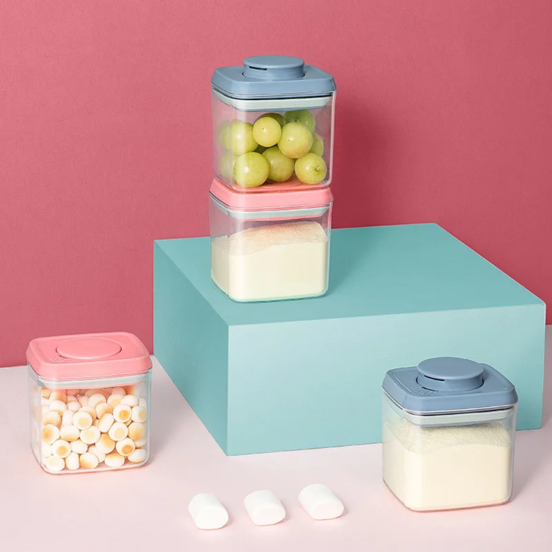 

cans, Snack portable candy jars, small household moisture-proof food storage jars, plastic transparent storage tanks box
