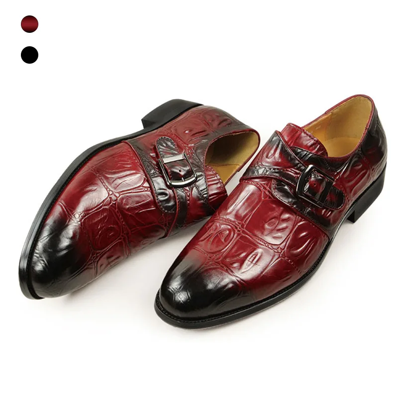 Slip-On Shoes for men walking classic men's business shoe Leather Genuine Handmade Fashion Wedding Dress Suit matching zapatos