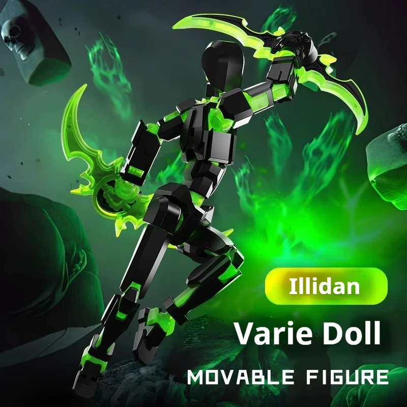 Многосуставная подвижная магнитная светящаяся 3d кукла Illidan экономичные детские