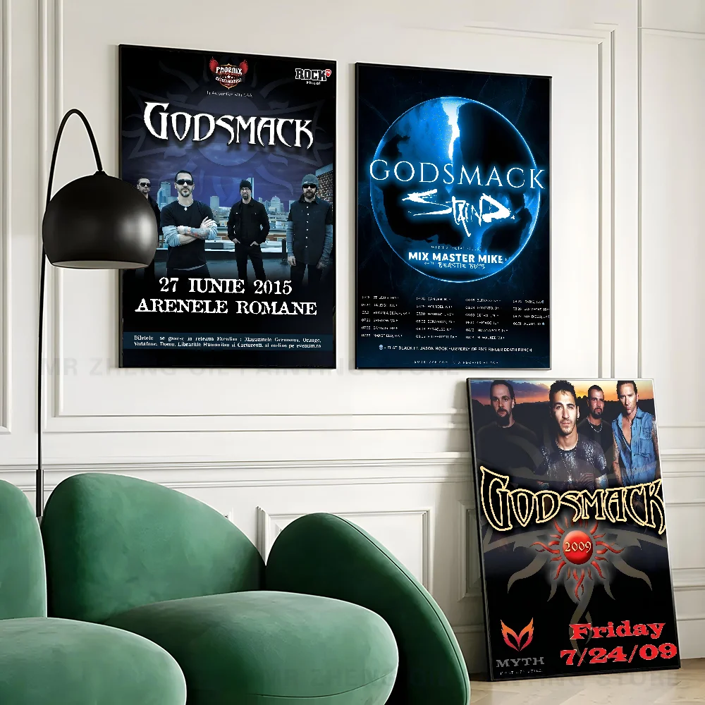G-Godsmack Music Poster Paper Print Home Living Room Bedroom Entrance Bar Restaurant Cafe Art Painting Decoration