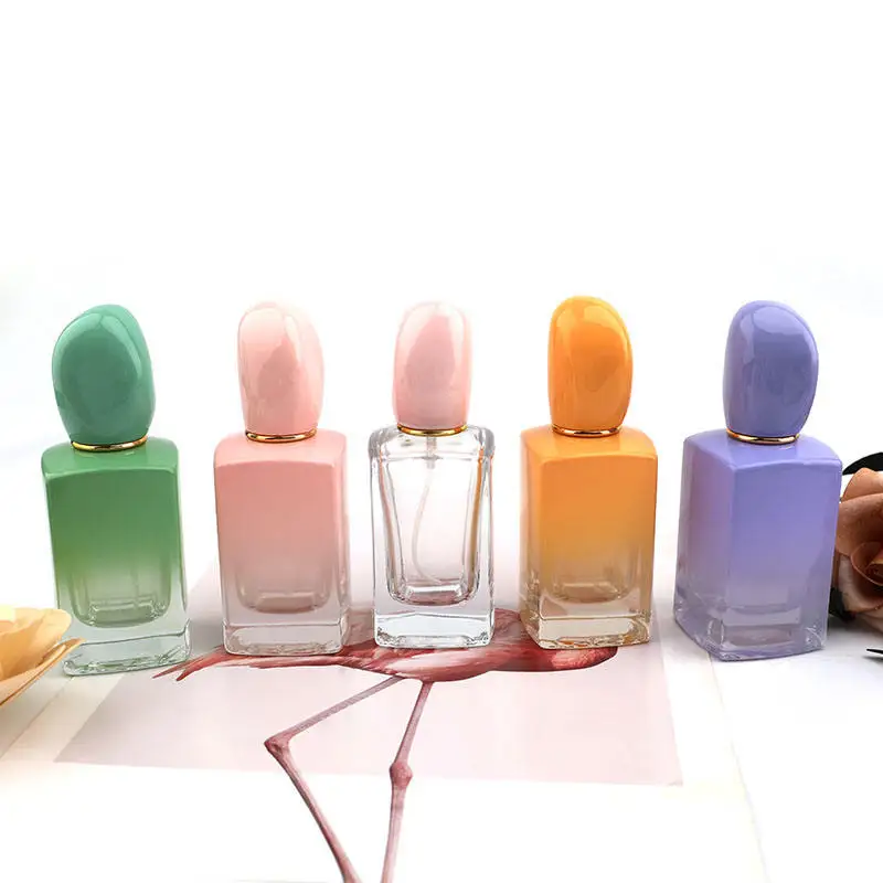 

50ml Refillable Perfume Spray Bottle Empty Glass Atomizer Travel Cosmetic Bottle Sample Vials Refillable 50pcs/lot