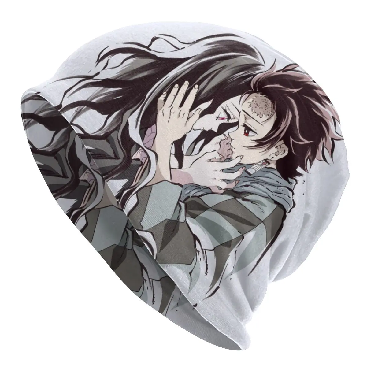 

Теплая шапочка Sister Demon Slayer японских приключений с аниме эффектом потертости уличные повседневные шапочки защитные мужские женские мужские ...