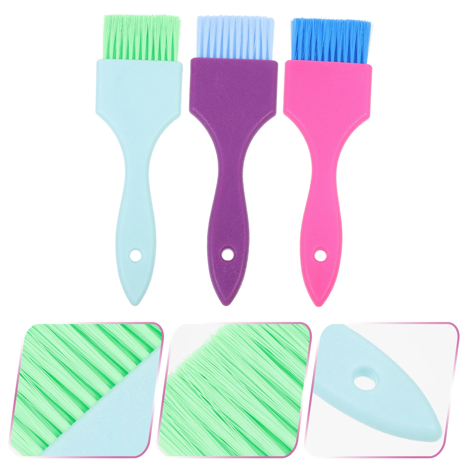 

Hair Dye Brush Coloring Brush: 3pcs Hair Tinting Brushes Men Hair Color Applicator Brush Comb Salon Barber Hair Styling Bleach