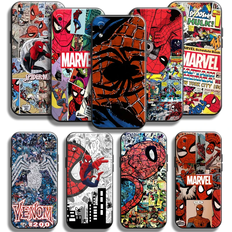 

Marvel Spiderman Venom Comics For Samsung Galaxy A10 A10S Phone Case TPU Full Protection Cover Black Soft Cases Liquid Silicon