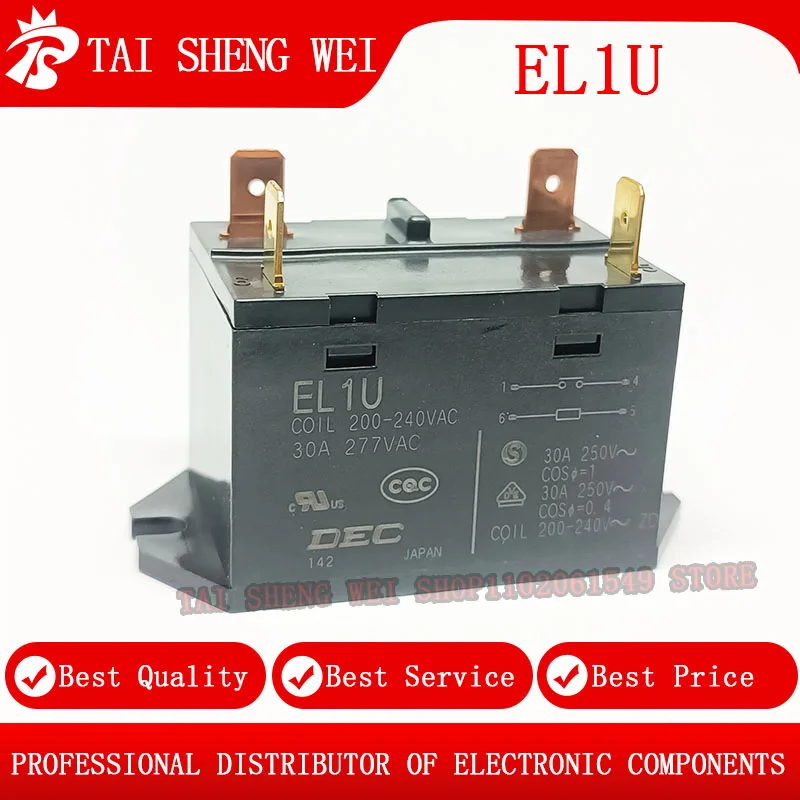 

EL1U 30A 277VAC 200-240VAC новое оригинальное реле высокой мощности Контактор компрессора кондиционера