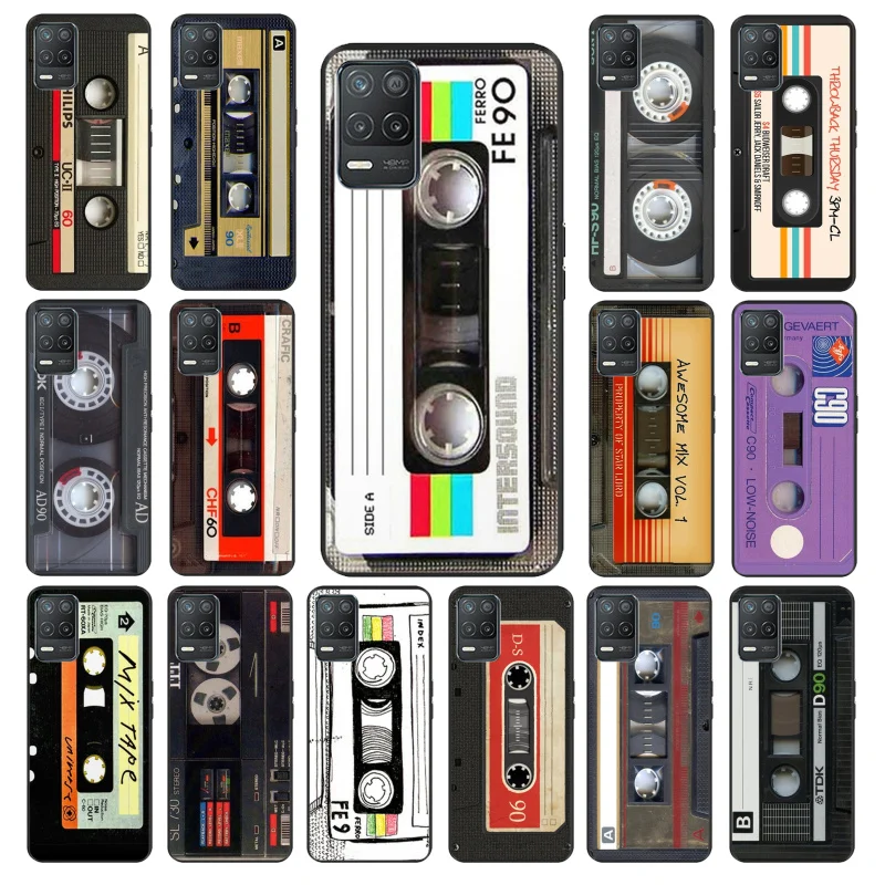 

Cassette Tape Phone Case for OPPO Realme 8 7 6 6i C3 C21 C21Y C11 X3 SuperZoom A94 A74 A91 A53S A54