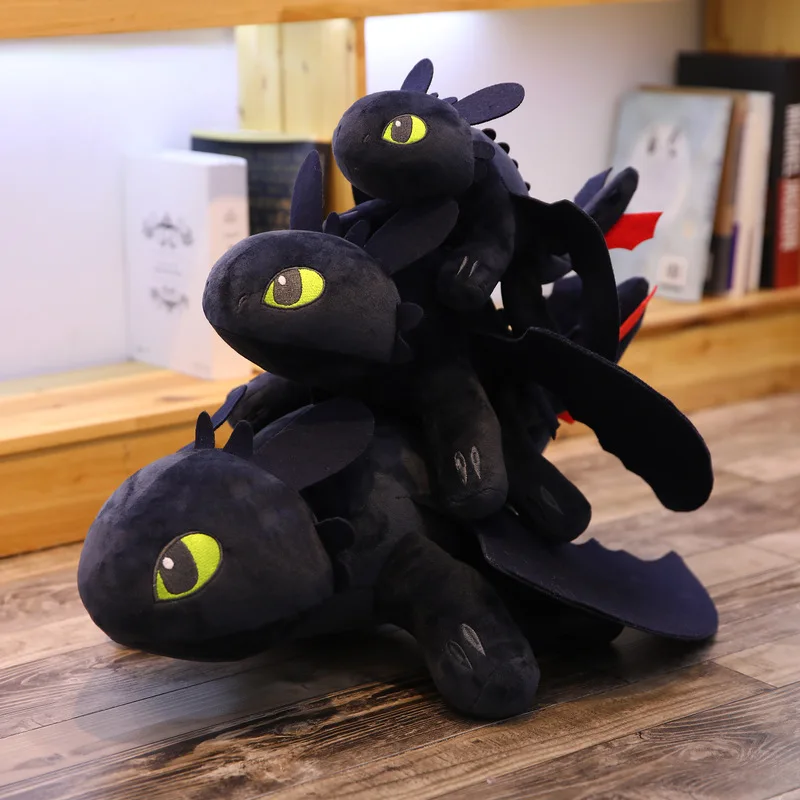 

45cm Cartoon Little Flying Dragon Doll Plush Toy Cute Black and White Doll Children's Birthday Christmas Gift