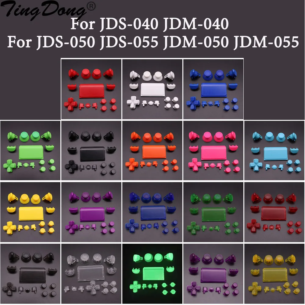 Full Set Joysticks D-pad R1 L1 R2 L2 Direction Key AB XY Buttons For Sony PS4 Pro JDS 040 050 055 JDM 040 050 055 Controllers