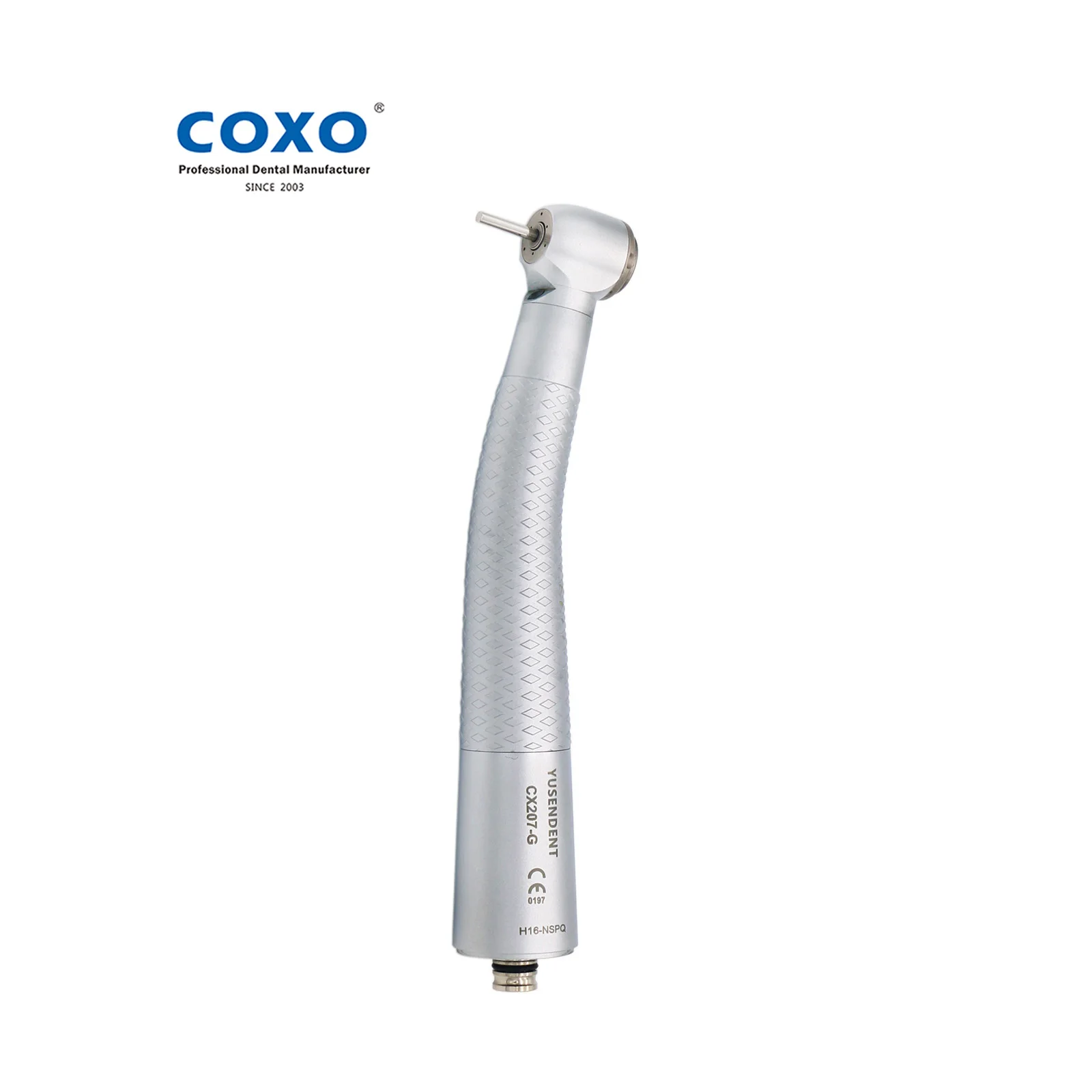 COXO Dental High Speed Air Turbine Handpiece Fiber Optic Standard Head Fit NSK Phatelus 6 Holes LED Quick Coupler