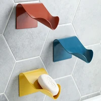 non perforated soap box suction cup wall mounted soap box creative drainage toilet soap rack storage rack simple