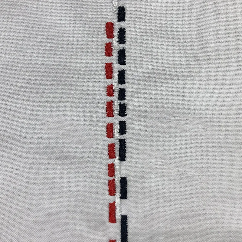 TB Man Clothes New Shirt Line Embroidery Shirts Men Slim Long Sleeve Casual Oxford Spring Autumn Solid Men's Clothing