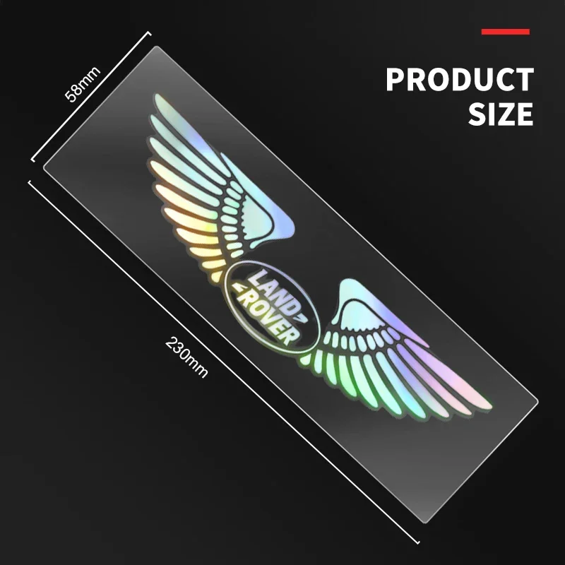 Автомобильная лазерная наклейка с крыльями ангела наклейки для автостайлинга Land