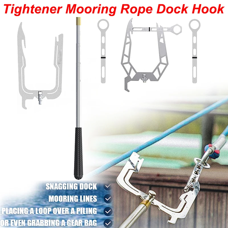 

Multi-Purpose Mooring Rope Dock Hook Stainless Steel Long-distance Threader Portable Stop Ship Kayak Accessories Boat Tool