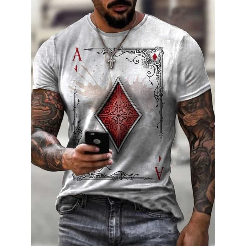 

Men Summer T-shirt Fashion Card Printing T-shirt Casual Sports Printed T-shirt Round Neck Short Sleeve T-shirt Blouse Plus Size