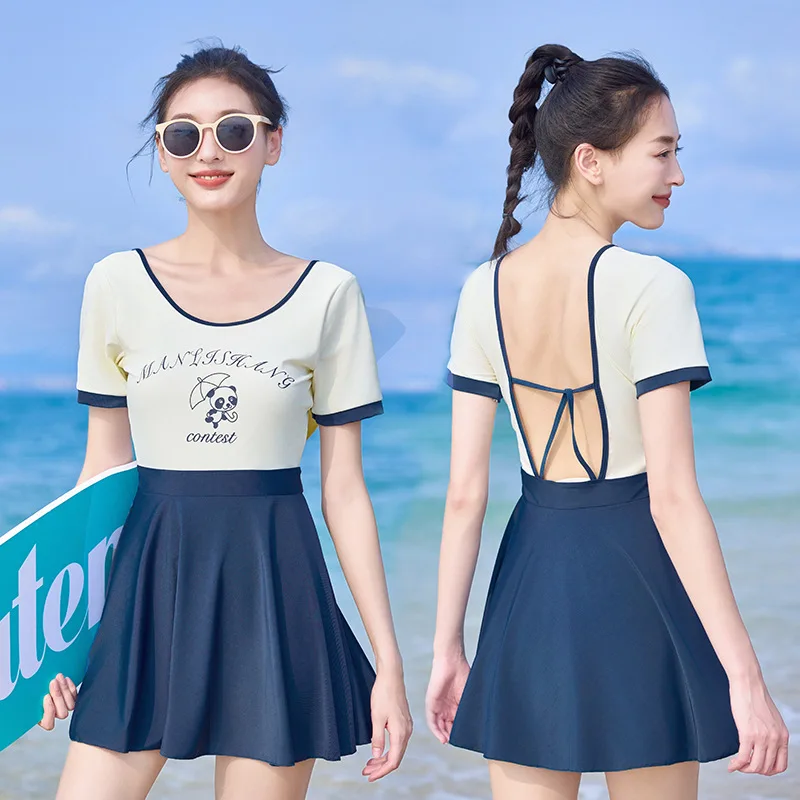 Новый женский сплошной купальник высокого класса для девушек с лишним весом и