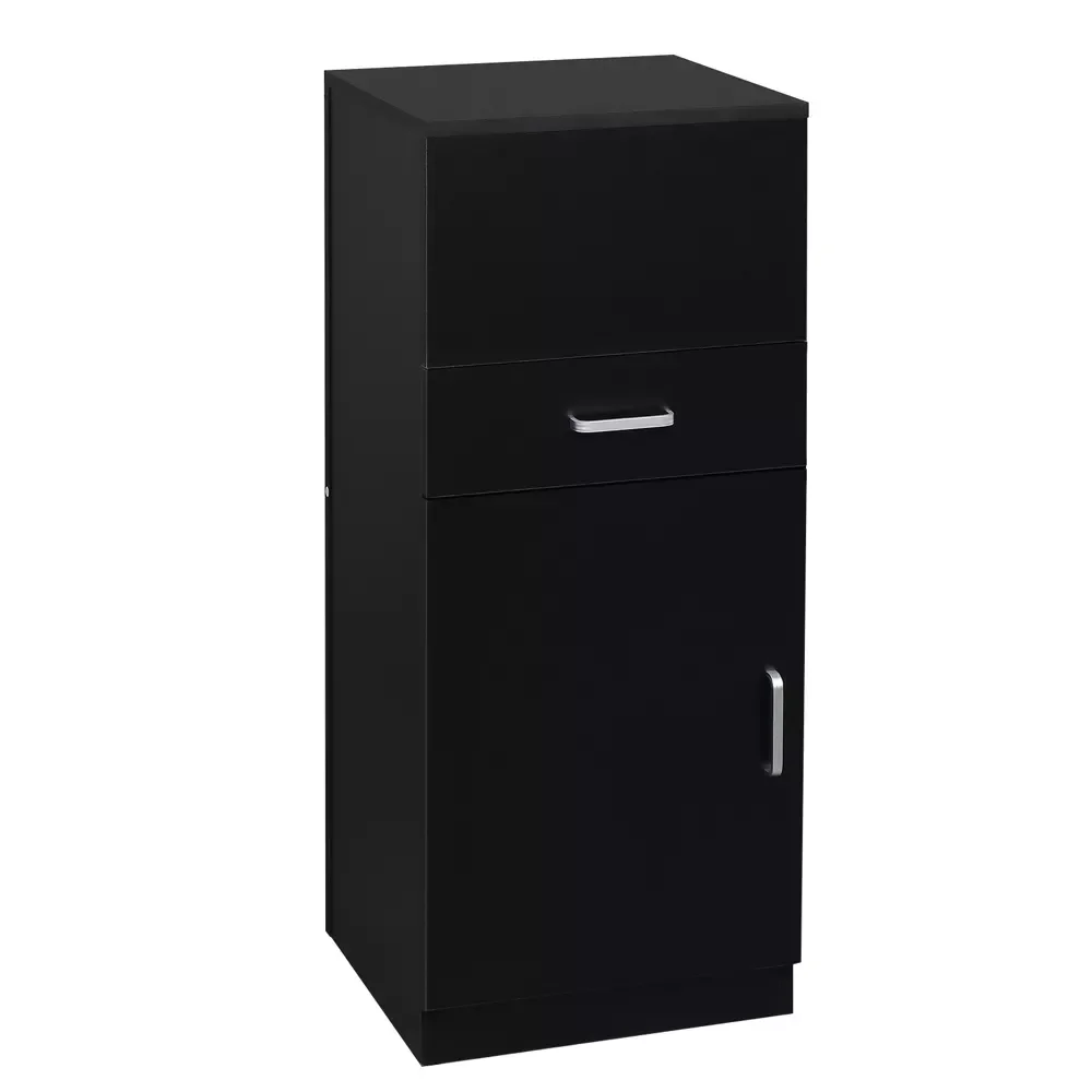 

15 P2 density board, 2 drawers, 1 door, 6 hair dryer on the right side, salon cabinet black